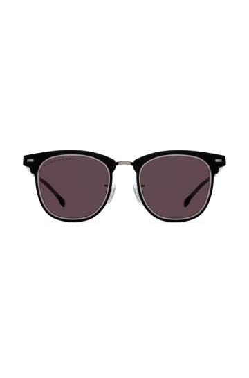 Okulary Słoneczne BOSS Double-groove Rim Czarne Męskie (Pl12811)